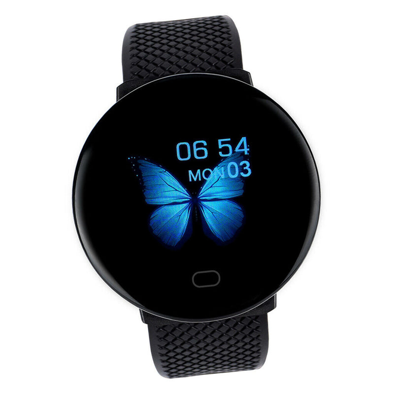 Smart Watch Fitness Tracker Heart Rate Monitor for Android iOS Black