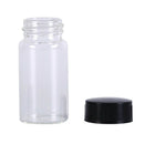 1pcs 20ml small lab glass vials bottles clear containers with black screw capSEA