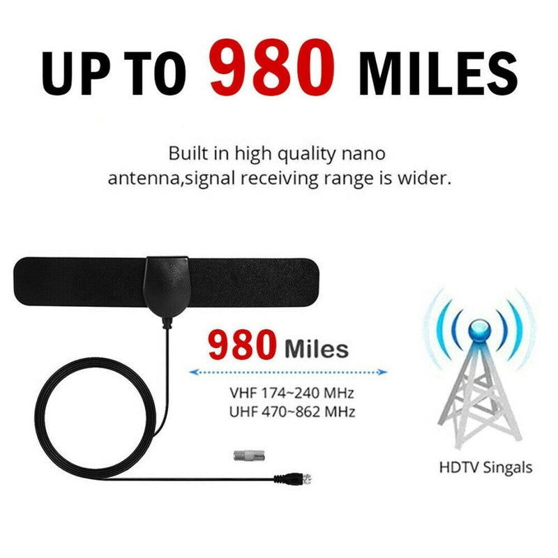 4K 980Mile HDTV Digital TV Antenna Aerial HD Free view Signal Amplifier Booster
