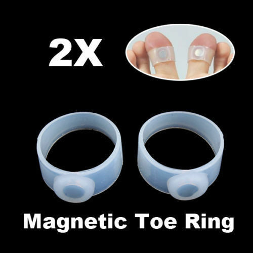 4x Abnehmen FuÃƒÅ¸ Magnetic Toe Ring Gewichtsverlust Gesundheit Fitness ^~GN Gw