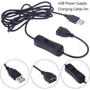 1Pc USB Cable Male to Female Switch ON OFF Cable Toggle LED Lamp Power Line 2mME
