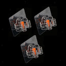 3pcs Clear Adhesive Broom Mop Holder Clip Anti-slip Cleaning Tool Holder