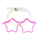 Creative Flexible Soft Plastic Glasses Straw Kid Party Drinking Tube (A)