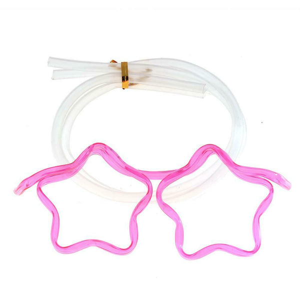 Creative Flexible Soft Plastic Glasses Straw Kid Party Drinking Tube (A)