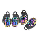 4pcs Metal Schrader Tire Valve Caps Bike Motorcycle Dust Cover  Metal