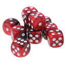 10Pcs Red Black Six Sided D6 Dice Dies for Dungeons & Dragons Role Play Accs