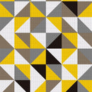 Yellow Contrast Triple-cornered Pattern Contrast Color Easy To Clean Table  C1W3