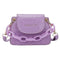 Women Mini Totes PU Solid Shoulder Money Bag Messenger Handbags (Purple)