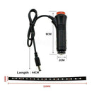 18LED Car Interior Atmosphere String Neon Strip Lights Voice Remote IR Cont N3J4