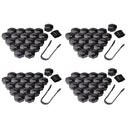 4 Sets 21mm Black Color Nylon Car Wheel Nut Cover Lug Dust Bolt Cap Hub Screw