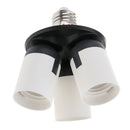 3 in 1 E27 LED Light Bulbs Socket Adapter Splitter, Standard Lamp Holder Base