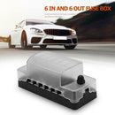 Car Marine Boat 6 Way Fuse Box Holder ATC ATO Blade Fuse Block DC 32V-12V