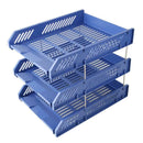 A4 Letter Trays Risers Office Document Paper Filing Files Organiser Blue
