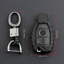 For Mercedes-Benz Carbon Fiber Smart Car Key Case Cover Fob Holder Accesso DFJ