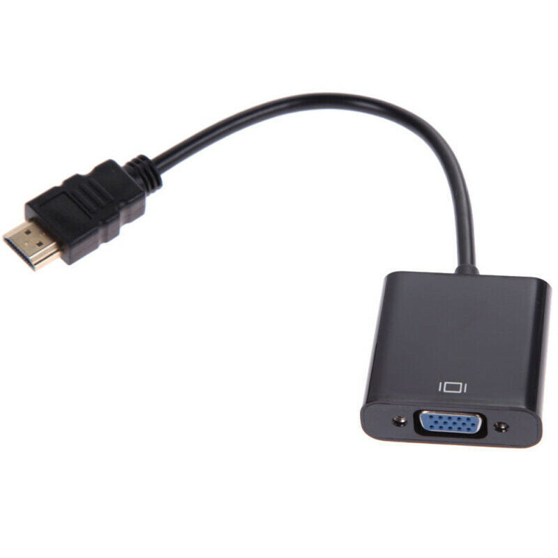 20cm 1080P Micro HDMI to VGA Converter Adapter With Audio Video Cable Fits HDTV