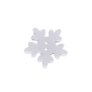 100Pcs White Snowflake DIY Wooden Buttons for XMAS Decor Scrapbooking Crafts MO