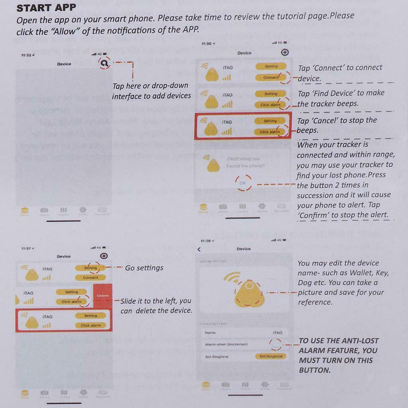 Square Mini Smart Finder Bluetooth Tracer Black