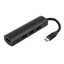 USB-C Type-C to 4 Port USB 3.0 HUB Adapter Connector Converter black