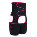 Womens 3-in-1 Thigh Shaper Underbust Girdle Belt Exercise Body Shaper Pink - M