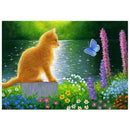 Golden Cat Diamond Embroidery Painting Cross Stitch DIY Craft Home Decor