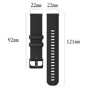 22mm Silicone Wristband Bracelet Strap Belt for Garmin Vivoactive 4 (Black) A