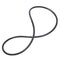 135 mm x 3.5 mm Flexible Rubber O-ring Seal Gasket Seal Black