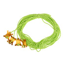 4 Pcs Reflective Camping Tent Guide Rope Guy Line Cord & Adjusters 2m Green