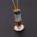 Women Long Necklace Enamel Glaze Cup Pendant Sweater Nice Accessories M5W3 H8M2