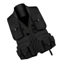 Multi Pocket Photography Hunting Fishing Vest Jacket Waistcoat  Fabric Black L