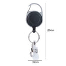 Back Clip Anti-lost Rope Burglar Retractable Keyring Keychains for Camping