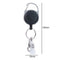 Back Clip Anti-lost Rope Burglar Retractable Keyring Keychains for Camping