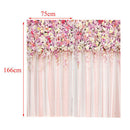 2PCS Floral Blackout Window Curtains Door Panel Bathroom Drape Valance 03