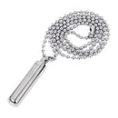 Stainless Steel Unisex Cylinder Shape Urn Pendant Chain Necklace