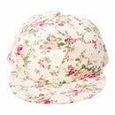 Flowers Snapback Hat, Hip-Hop Flat Shields Baseball Cap Adjustable Size whi K4G7