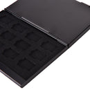 Black Aluminum Memory Card Storage Case Box Holder For 24 TF Micro SD Cards  Z
