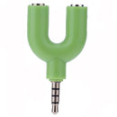 3.5mm Stereo Audio Jack Earphone Headphone 2 Way U Splitter Adapter