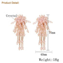 Bohemian Crystal Beads Beaded Tassel Earrings Long Paragraph Earrings Ethni