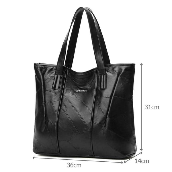 Sheepskin Retro Leather Large Capacity Handbags Shoulder Bags Womens Tote
