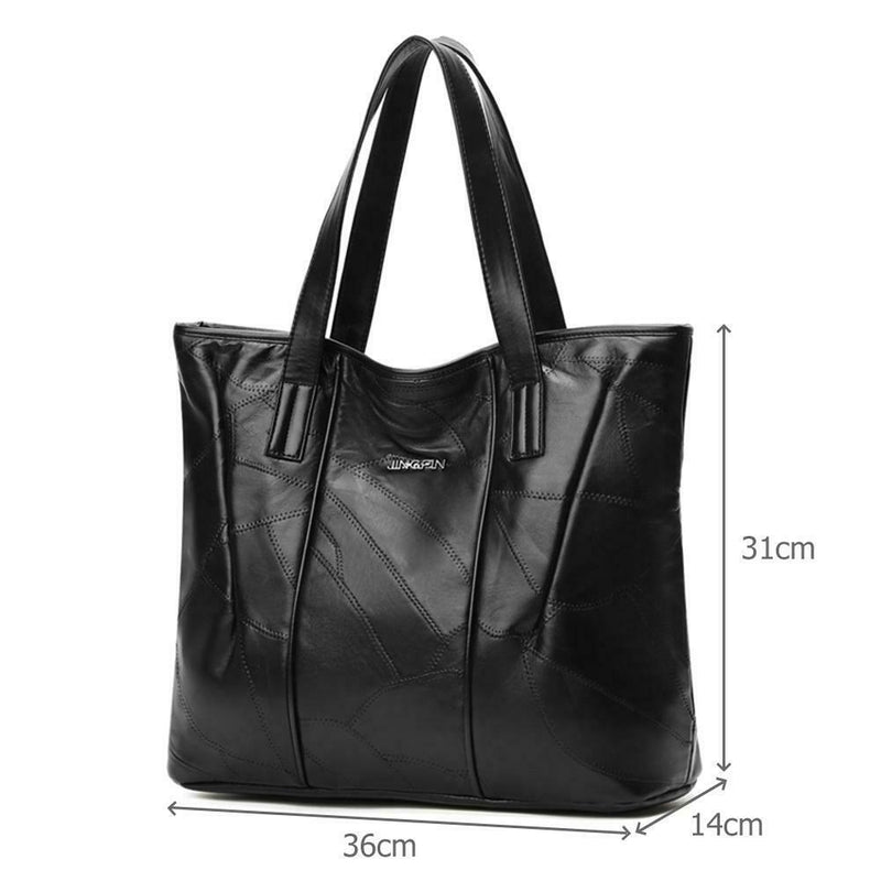 Sheepskin Retro Leather Large Capacity Handbags Shoulder Bags Womens Tote