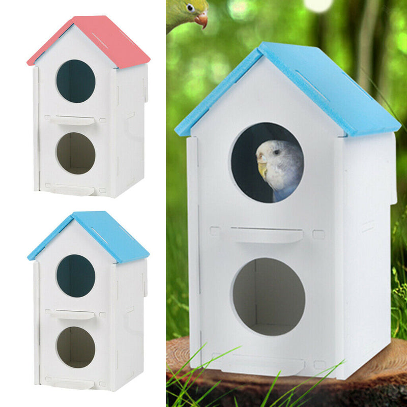 2X 2 Layer Bird Breeding Box Bird House Outdoor Garden Decor Pet Birdhouse for