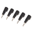 10Pcs 4mm Male Retractable Stackable Banana Plug Wire Connectors Red + Black