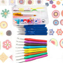 1 Set Crochet Hooks Needles 17 Sizes Sewing Needles Stitches Knitting Craft J2X2