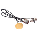 1 Set Adhesive Transducer Pickup 6.35mm Socket for Cigar Box Guitar Violin