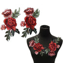 Rose Flowers Patch Floral Embroidered Applique Patches Sew on For DIY ~ï¼ˆ