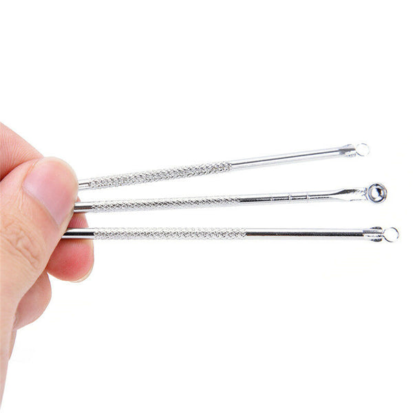 3Pcs Blackhead Remover Tool Acne Pimple Extractor Professional Blackhead Need Bj