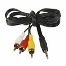 3.5MM Jack to 3RCA Male Plug Adapter Audio Wire Cord Converter Video AV Cable CP
