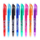 1PC Blue 0.5mm Pen Erasable Roller Ball Gel Ink Friction Medium Tip Eraser