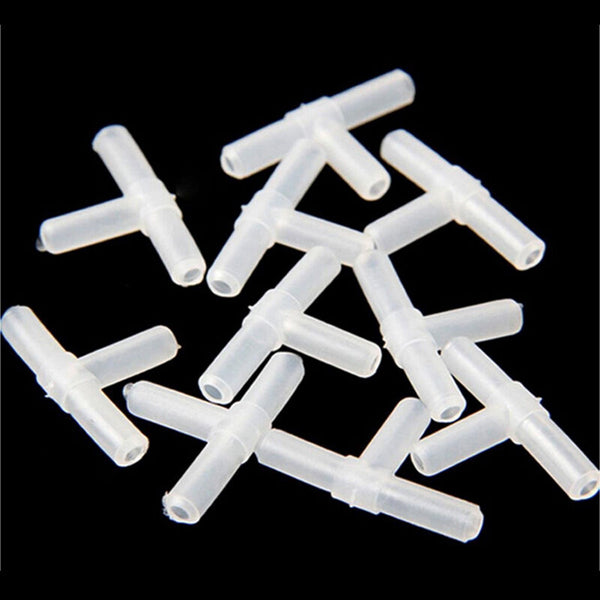 20Pcs 3-Way Air Line Tubing Joints Connectors Aquarium Fish Tank Plastic  3C