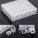 Clear Plastic Jewelry Storage Rectangle Box 30Pcs Small Round Container Jars