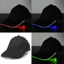 Fashion LED Lighted Glow Club Party Sports Athletic Black Fabric Travel Hat F6X4